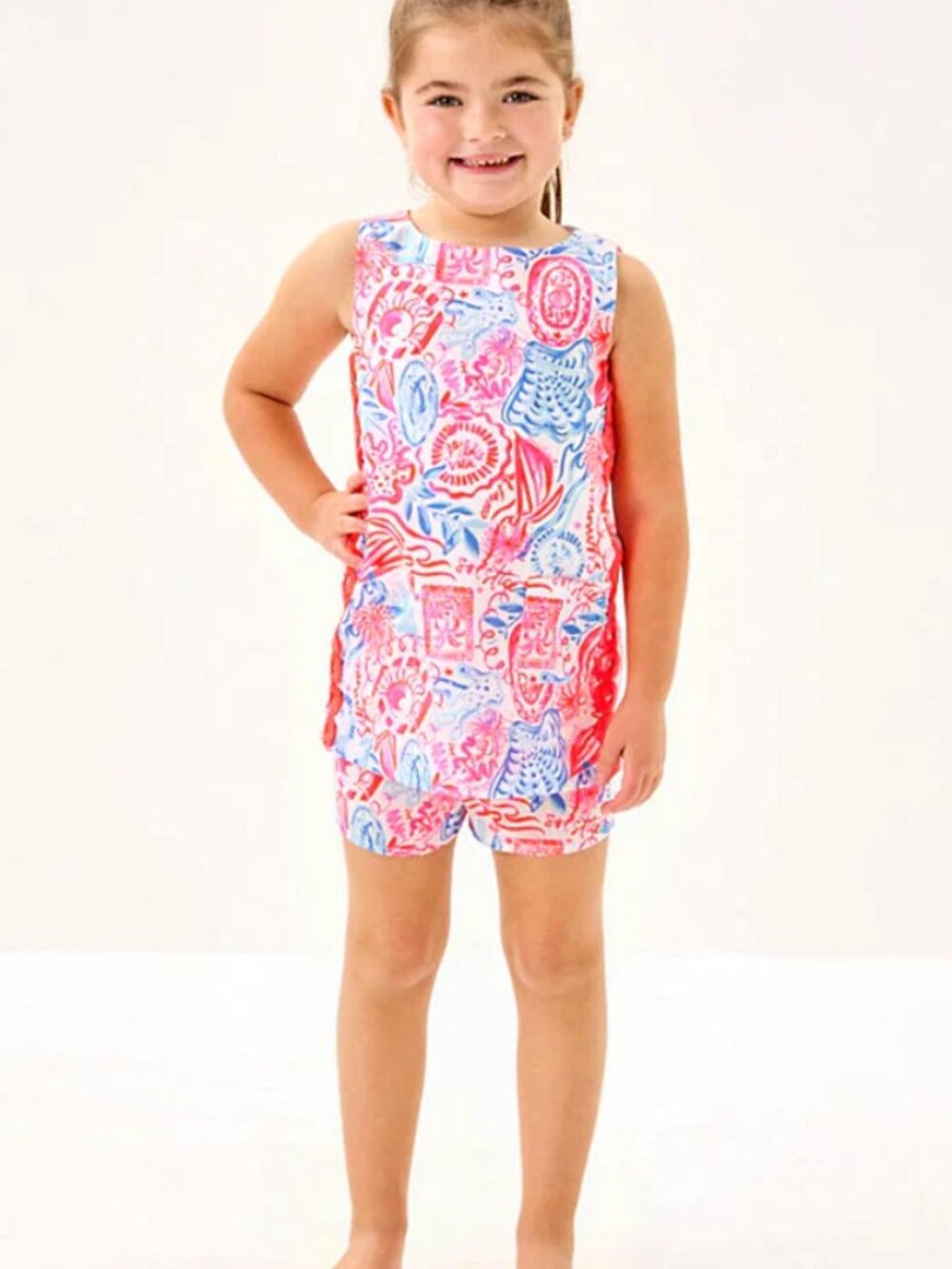 NWOT LILLY PULITZER SIZE 8 MINI ROMEY SHIFT SET *SUN SEA SAND* RESORT WHITE